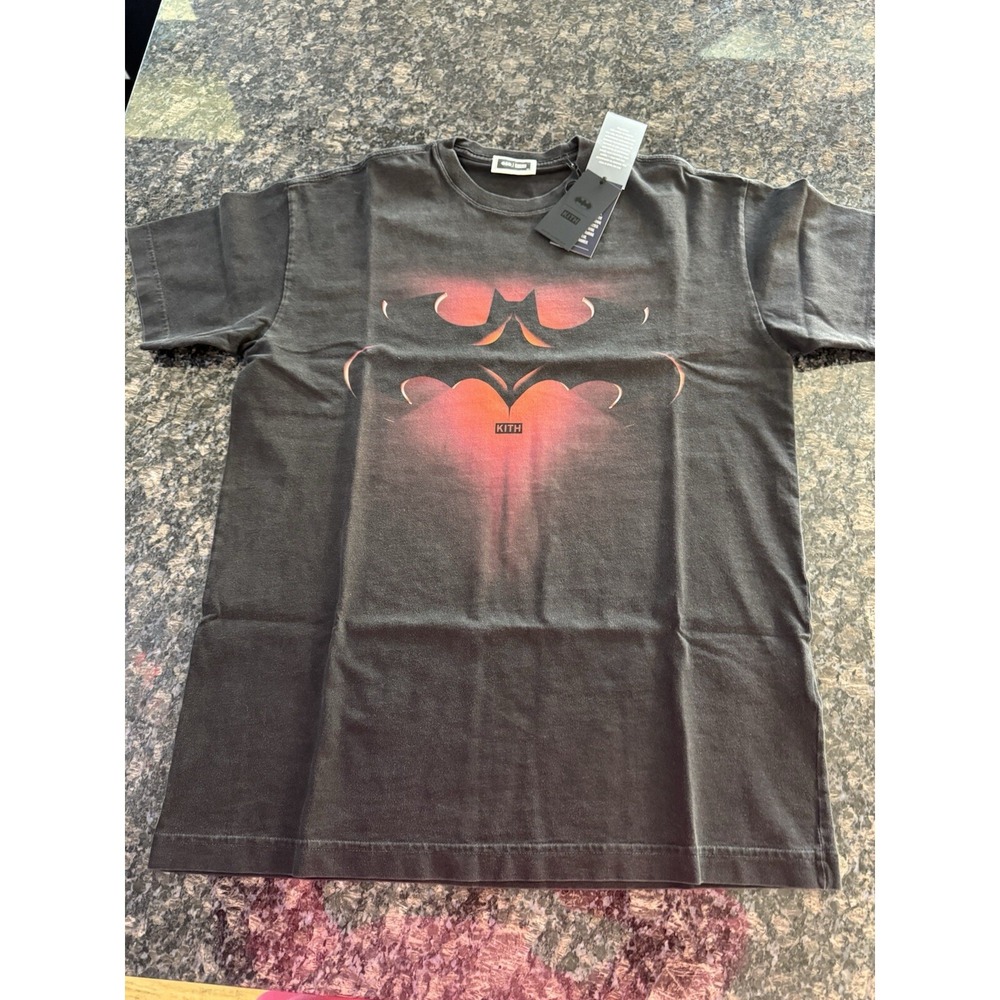 Kith x Batman And Robin‎ Logo Vintage Tee Black NWT Size XS